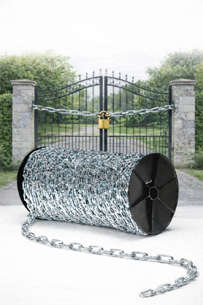 Vi Caro 4 mm kalınlık Galvaniz Zincir 10 Metre | Paslanmaz Sanayi Zinciri | B...