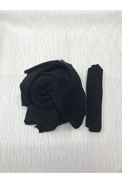 Yiğit Kumaş Ribanalı Az Şardonlu 3 İplik Kumaş Siyah, Parça 100x180 cm