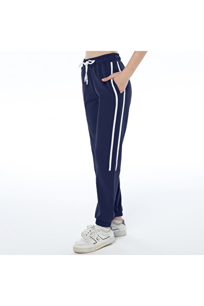 ASN concept Women's Navy Blue Sweatpants with Extra Foam on the Side and Elas...