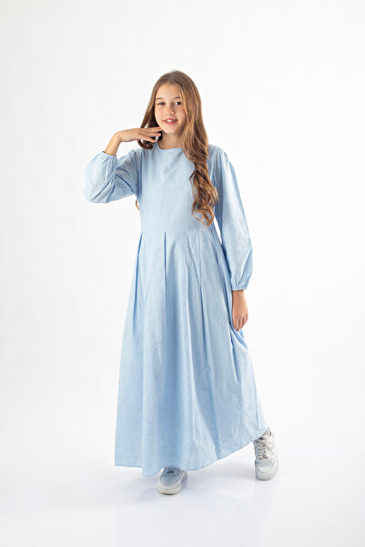 Pafim Girl's Dress with Suzene Embroidery Detail and Tie at the Waist, Childr...