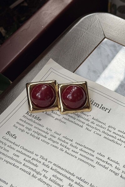 AMORE.İST STORE Square Record Earrings