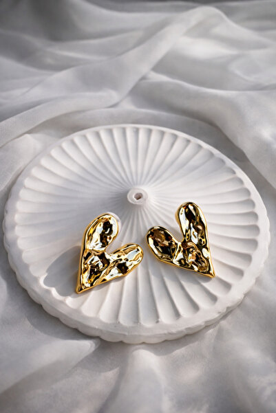 Melesh أقراط تصميم قلب الصلب