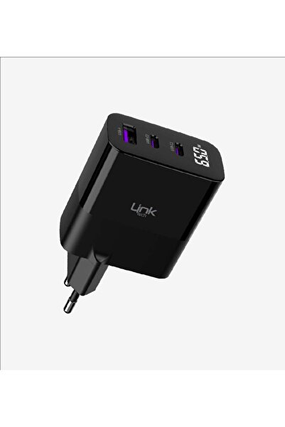Linktech G852 Premium 65w Pd Gan3 1xusb 2x Usb-c Şarj Adaptörü