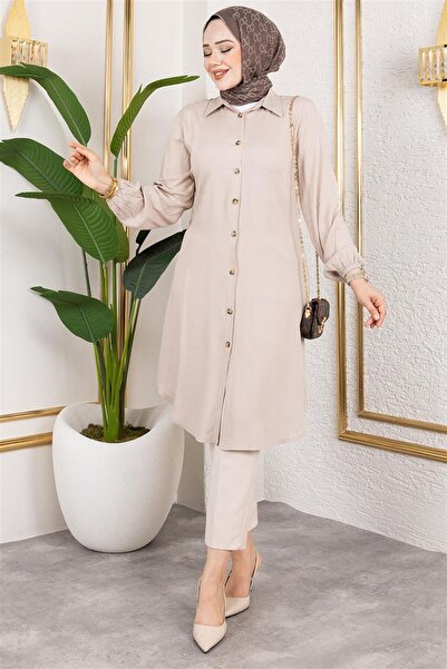 Genel Markalar Manşeti Lastikli Viskon Tunik