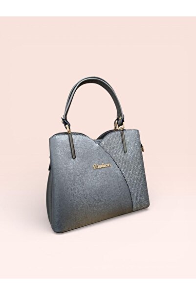 ZİVORA Women's Silvery Black Three Compartment Shoulder and Shoulder Bag Dail...