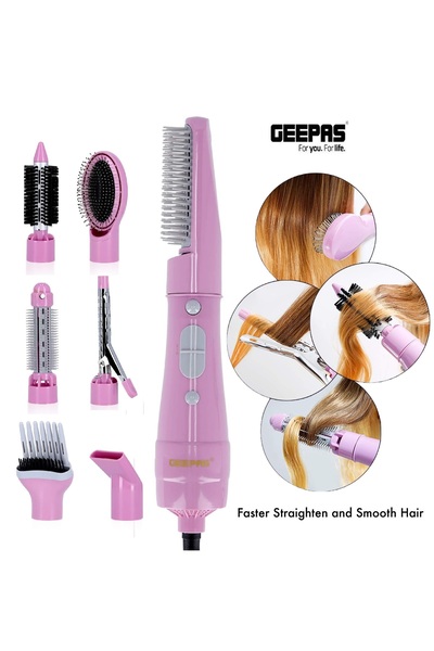 Geepas Professional multi-functional hair styling device (8 in 1) for straigh...