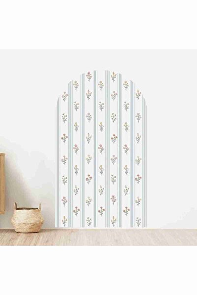 DECOMALL (PP-3) Autocolant de perete cu model floral arcuit – Acoperire autoa...