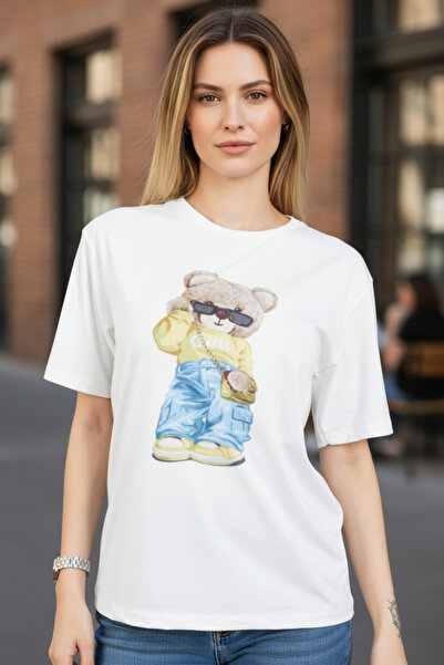 Afşin Afs Teddy Bear Printed Flexible, Stylish, and Comfortable T-Shirt