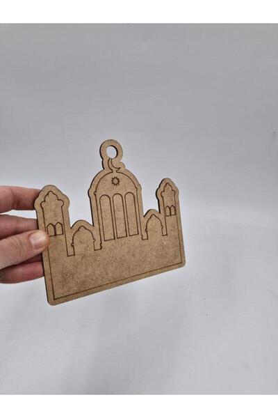 Mu Art Ahşap 10 قطع من تماثيل رمضان الخشبية بتصميم مرسوم، نشاط فني للمدرسة، 1...