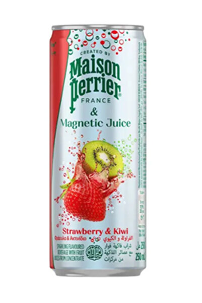 YABANEEZ عصير الفراولة والكيوي الفوار (علبة) "بيرييه" (كرتونة تحتوي على 24 عبوة)