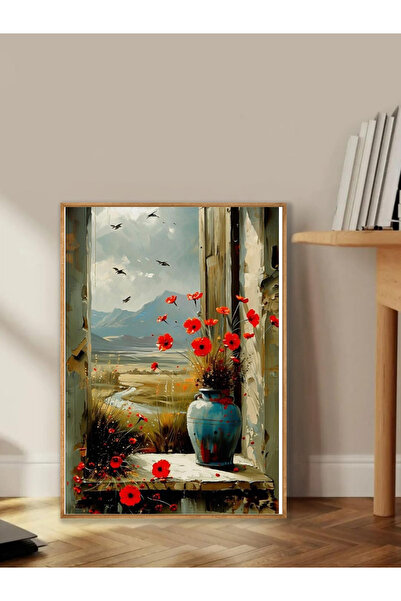 Tuba Decor One Piece Wooden Framed Living Room Hall Kitchen Table