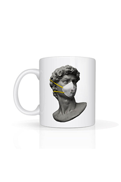 Printoot Customizable David Statue Mask Mug Artistic Modern Gift Trendy Coffe...