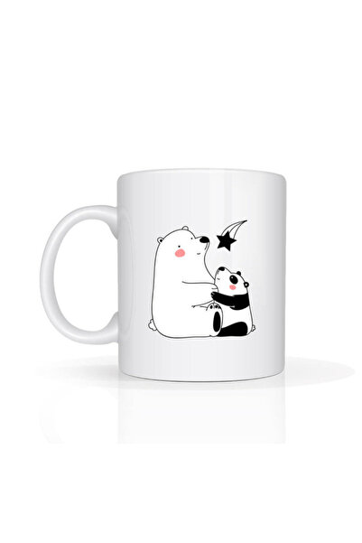 Printoot Customizable Polar Bear Panda Mug Cute Animal Love Gift Coffee Cup C...