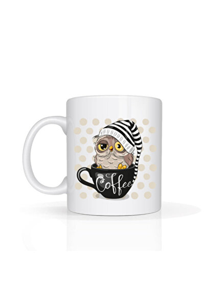 Printoot Customizable Cute Owl Coffee Mug Adorable Animal Cup Gift Ceramic Dr...