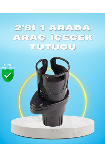 Epilons Suport dublu pentru pahare auto cu aspect de fibră de carbon 360 °   ...