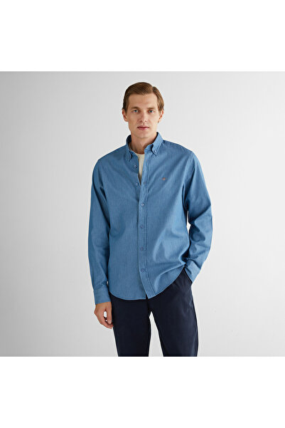 Gant Erkek Mavi Regular Fit Gömlek Yaka Gömlek