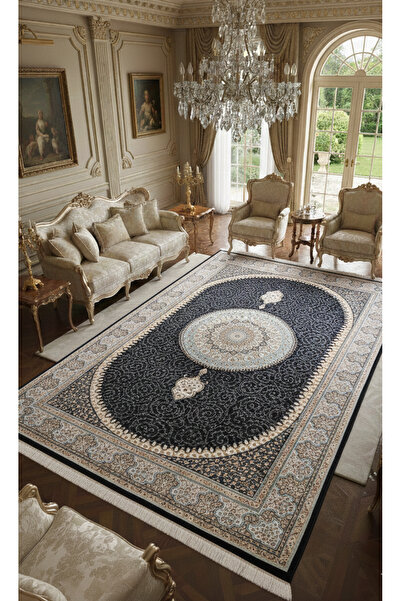 Emin Halı Hanedan Koleksiyonu 2802 İpek Dokulu Viskon Akrilik Göbekli Salon O...