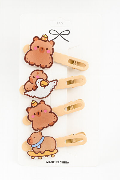 MakeWell Agrafe de păr pentru copii din cauciuc, colorate, roz și violet, cu ...