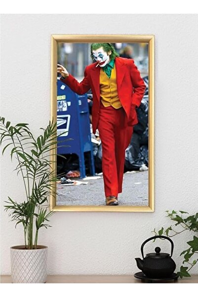 Generic Wall Art with Frame 'Joker Wearing Red Court'