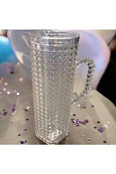 RES Üzüm Desenli Saplı Plastik Sürahi – Kapaklı & Kulplu – Hafif ve Dayanıklı