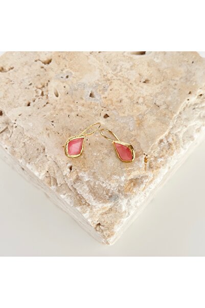 Vesce Atelier Sage Aura Natural Stone Earrings Pink