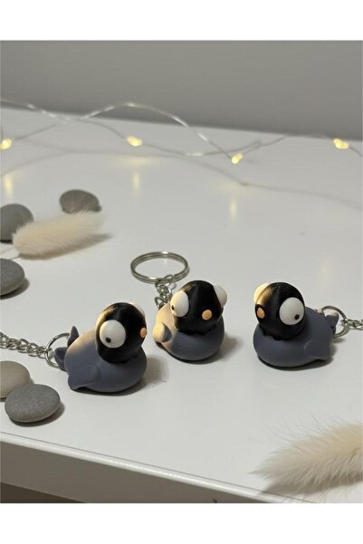 Nycruin3D 2 قطعة سلسلة مفاتيح على شكل حمامة - زينة للحقائب، إكسسوار، هدية، تم...