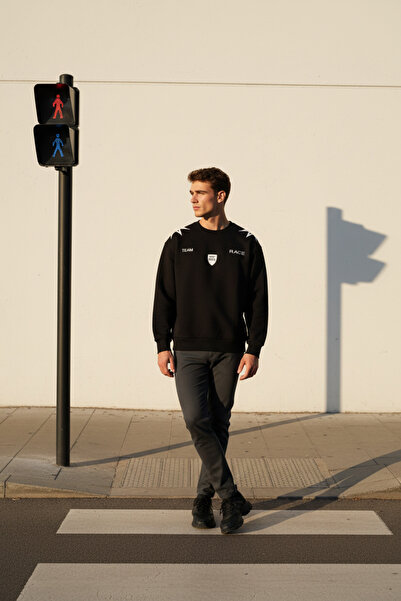 Wonraces Men's Oversized Crew Neck Printed Team Race Sweatshirt