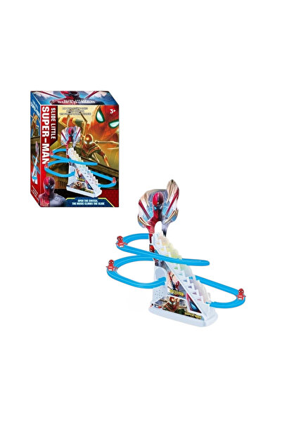 Toybox مجموعة ألعاب سوبرمان الزحليقة، مجموعة مسار سباق سوبرمان الكرتوني المضح...