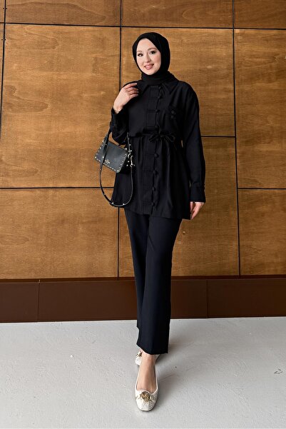 Rimel Moda Dani Buttoned Suit Black