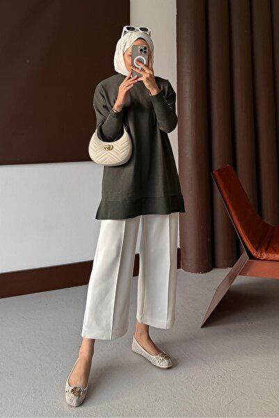 Rimel Moda Lens Mercerized Tunic Khaki