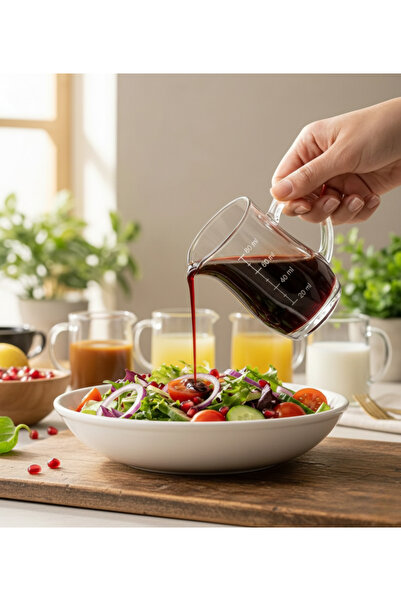 ASSA BAZAAR Delisoğa Çok Amaçlı Cam Ölçü Kabı – Sosluk / Sütlük & Ölçü Kabı