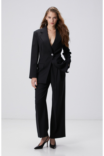 Network Siyah Yün Pantolon