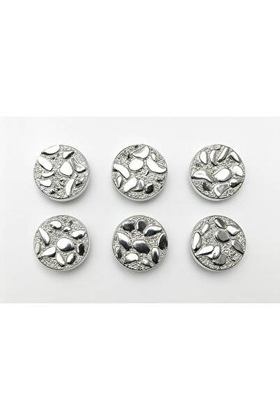 kendim fashion Metal Düğme SILVER 36''- 20,32 mm (6'lı paket)