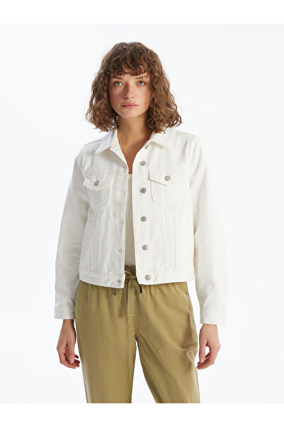 LC Waikiki Seray Yeni Sezon Gömlek Yaka Kadın Jean Ceket