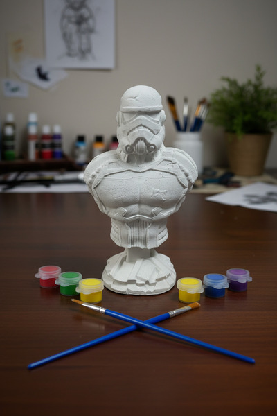 adanaçiçekliatölye STARWARS KARAKTERİ STORMTROOPER HEYKEL BOYAMA BÜYÜK BOY HE...