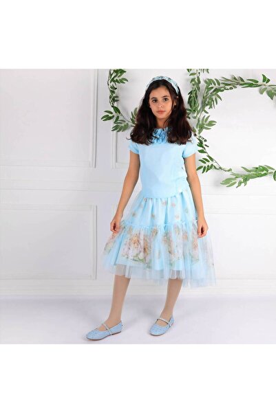 Mamnon تيور قطعتين سماوي تل مطبوع