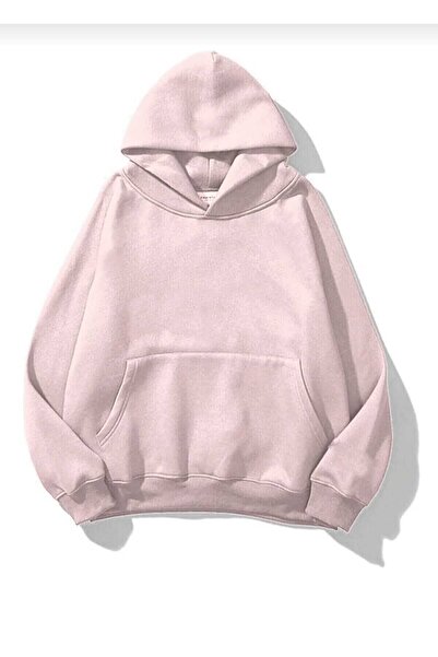 COHERENT Unisex Erkek/Kadın Renkli DÜZ Özel Baskılı Pamuklu Oversize Kapüşonl...