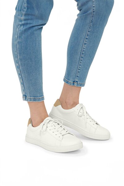 Tchibo Women Lace Up Leather Casual Shoes, White