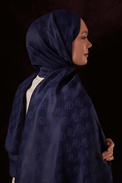 Levidor Lvd Printed Nai̇a Jacquard Shawl-Dark Blue
