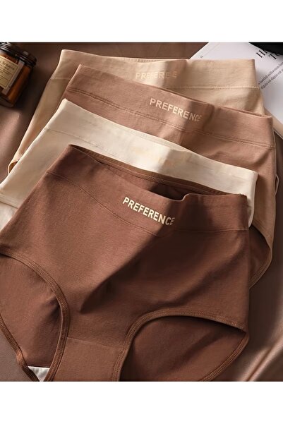 MODA 4 Adet Kadın Yüksek Bel İç Çamaşırı Karın Kontrollü Şekillendirici Külot