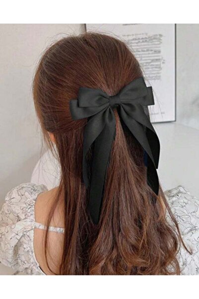 Shiklik Agrafă de păr pentru femei, moale și strălucitoare, cu fundă din satin