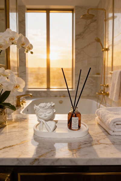 Fitruka Pudra Kokulu Çubuklu Oda Kokusu 50 ml & Dekoratif Melek Büstlü Set – ...