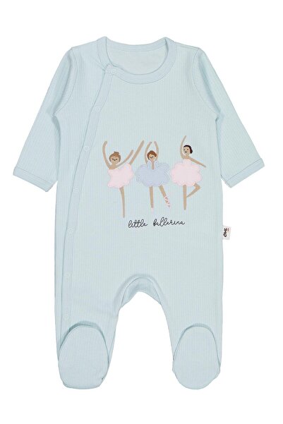 Civil Baby Ballerina Embroidered 1-9 Month Jumpsuit - Baby Blue 6-9 Months