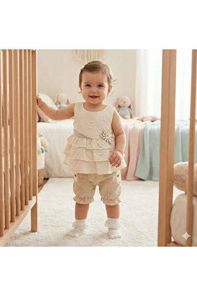 mj kids Baby Girl Summer Ruffle Set 6-9-12-18 Months Casual Dress