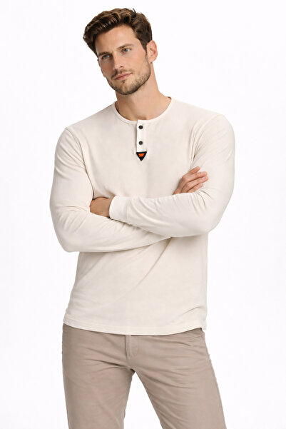 KN Fashion Selanik Yaka Sweatshirt kapişonsuz mevsimlik ince keten kumaş tarz...