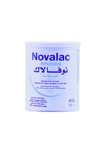 NOVALAC حليب أمينوفا خالي من اللاكتوز للأطفال من عمر 0-3 سنوات، 400 غرام