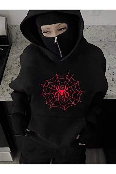 LAND MODA سترة كار ماسكي نينجا هودي – سترة بغطاء للرأس للجنسين دافئة ومريحة