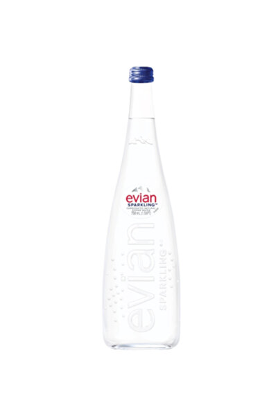 YABANEEZ SPARKLING WATER (GLASS BOTTLE) (750ML) "EVIAN" (CARTOON OF 12 PACKS)