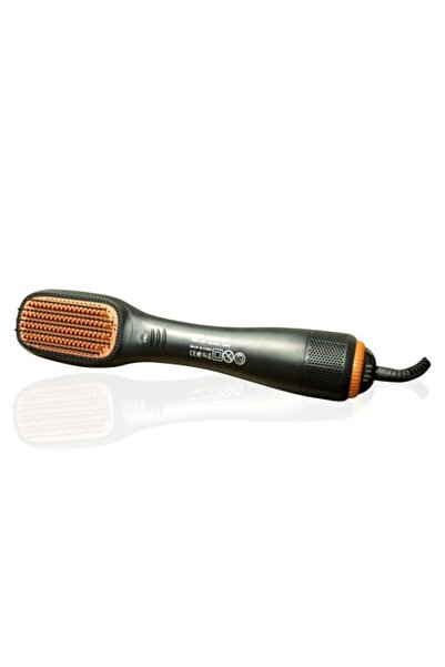 Retro Integrated Hair Brush Dryer - Bronze Color