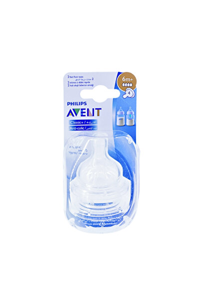 Aventa حلمات PH AVENT مضادة للمغص كلاسيك +6 أشهر سريعة المفعول قطعتان